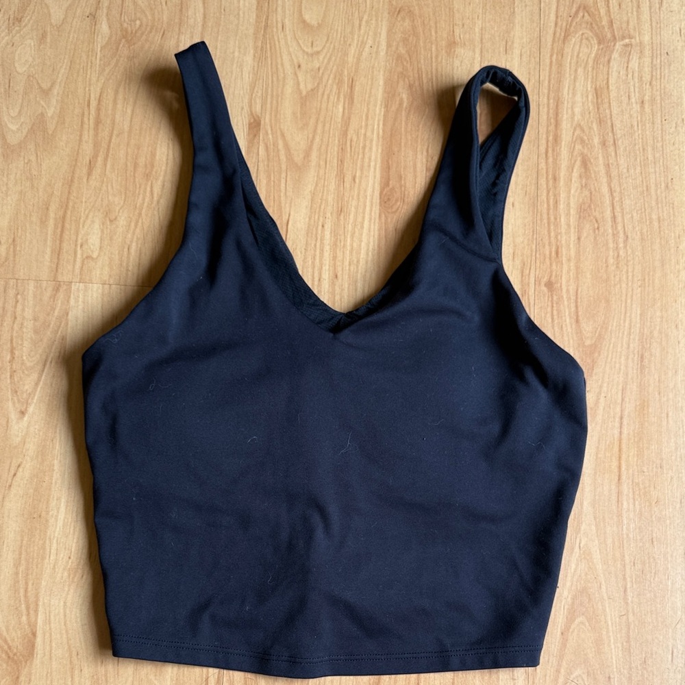 Black V-Neck Crop Top